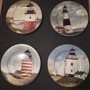 Lighthouse Themed Plate Set